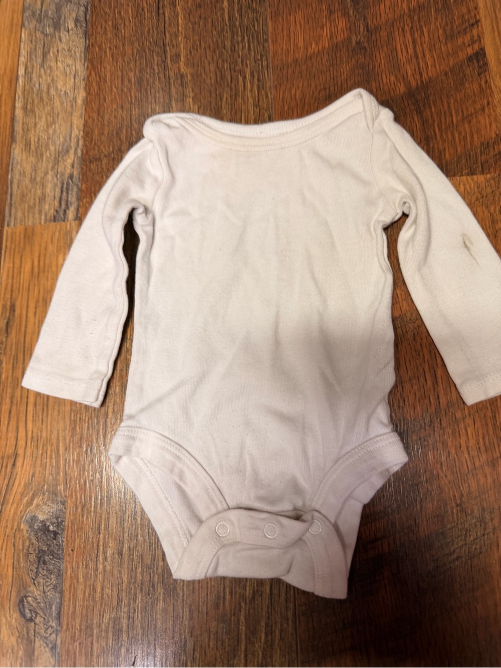 BabiesRUs Long-Sleeve One-Piece Bodysuit in Cream